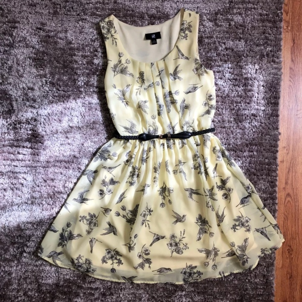 Yellow Belted Dress